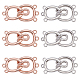 BENEREAT 10 Sets 36mm Real 18K Gold Plated S Ring Toggle Clasps Drop Silver S Hook Ring Jewelry Clasps for Necklace Jewelry Making DIY Crafts KK-BC0001-05-1