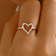 Минималистичное серебряное кольцо в форме сердца S925 с цирконом для ежедневного ношения у женщин SF4347-3-5