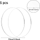 BENECREAT 5PCS 6 Inch Clear Acrylic Sheet Round Circle Dis Acrylic Sheet for Decoration OACR-BC0001-03B-2