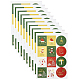 CRASPIRE 120pcs Christmas Stickers Labels 1.5Inch Rectangle Round Gold Laser Merry Christmas Tags Stickers Self Adhesive Xmas Envelope Seals Xmas Stickers for Decoration Party Gift Wrap Bag DIY-WH0308-333-1