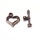 Tibetan Style Heart Toggle Clasps RLF1109Y-NF-1