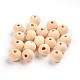 Perles en bois naturel non finies perles artisanales d'espacement pour bijoux de chapelet en macramé bricolage X-WOOD-S651-10mm-LF-1