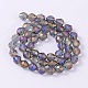 Faceted Round Electroplate Glass Beads Strands EGLA-J085-M-2