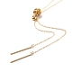 Crystal Rhinestone Rondelle Slider Pendant Necklace with Brass Cable Chains for Women NJEW-JN03816-4