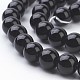 Synthetic Black Stone Beads Strands X-GSR044-2