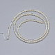 Natürliche weiße Chalcedon Perlenstränge G-S266-2mm-13-2