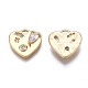 Brass Micro Pave Cubic Zirconia Charms KK-N232-261A-2