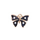 Ciondolo per gioielli con farfalla smaltata in lega di zinco ENAM-TAC0007-09E-1
