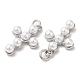 Colgantes de perlas de imitación de plástico de latón KK-Q775-23P-2