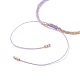 Set di braccialetti di perline intrecciate con perle naturali e semi di vetro da 5 pz 5 colori per donna BJEW-JB08888-6