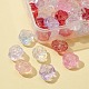 64 pièces 8 couleurs galvanoplastie transparente et cuisson des perles de verre peintes GLAA-FS0001-37-4
