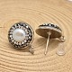 Perlas de rhinestone perla fornituras PEAR-L014-02-2