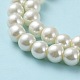 Abalorios de perla de vidrio perlados redondos X-HY-8D-B02-4