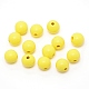 Spray Painted Natural Wood Beads WOOD-WH0023-22B-01-1