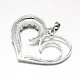 Chakra Jewelry Brass Gemstone Heart Pendants KK-J298-25-NR-2
