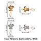 Arricraft 48 ciondolo in lega di zinco stile tibetano a 2 colori FIND-AR0003-72-2