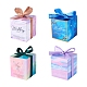 Magibeads 40Sets 4 Color Square Fold Paper Candy Boxes CON-MB0001-17-1