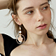 BENECREAT 30Pcs 18K Real Gold Plated Brass Earring Hooks Sheel Leverback Ear Wires Minimalist Earring Findings with 30Pcs Ear Nuts for Women Gifts KK-BC0012-29-6