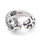 Tigre 925 anillo de brazalete de plata esterlina para mujer STER-G032-09AS-2