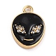 Golden Plated Brass Micro Pave Clear Cubic Zirconia Pendants ZIRC-L097-031E-G-1
