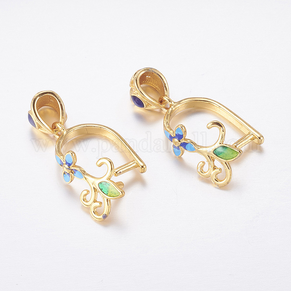 Wholesale Brass Micro Pave Cubic Zirconia Pendant Pinch Bails