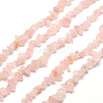 Rose naturelle puce de quartz chapelets de perles, 5~8x5~8mm, Trou: 1mm, environ 31.5 pouce