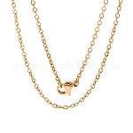 304 Stainless Steel Cable Chain Necklaces, with Lobster Claw Clasps, Golden, 17.7 inch(45cm), 1.5mm