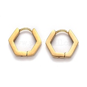 Серьги-кольца Huggie Hoop из нержавеющей стали 304 с шестигранной головкой STAS-H156-03B-G