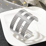 Браслеты-манжеты из нержавеющей стали 304 для женщин BJEW-M045-01P