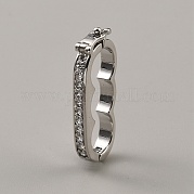 Латунные застежки с прозрачным фианитом и микро-паве FIND-WH0139-238P