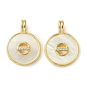Латунные микропаве прозрачные подвески с фианитом KK-M277-05A-G
