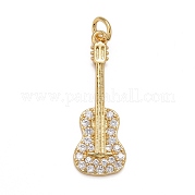 Подвески из латуни с покрытием из прозрачного кубического циркония KK-M229-42G