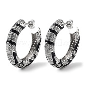 Серьги-гвоздики из латуни с микропаве из кубического циркония KK-Z038-26P