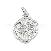 Латунные микропаве прозрачные подвески с фианитом KK-G522-07P