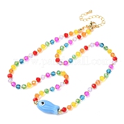 Фарфоровая подвеска в виде рыбки KF3974-2