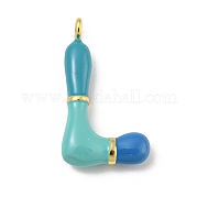 Латунь эмаль подвески KK-E093-03G-L