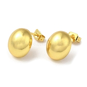 Серьги-гвоздики овальной формы из латуни с покрытием стойки EJEW-Q766-08G