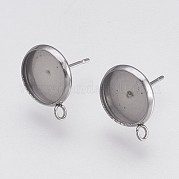 Серьги-гвоздики из нержавеющей стали 202 STAS-I088-D-04P