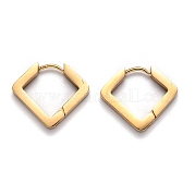 Серьги-кольца Huggie Hoop из нержавеющей стали 304 в форме ромба STAS-H156-08G
