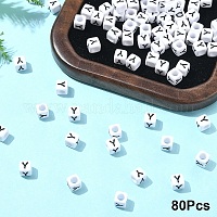 Акриловые бусины с горизонтальными отверстиями&nbsp;OACR-YW0002-08Y