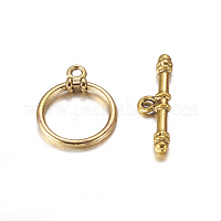 Сплавочные застежка тоггл тибетского стиля&nbsp;X-GLF1180Y-NF