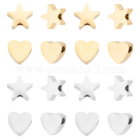 Wholesale DICOSMETIC 44Pcs 11 Colors Stainless Steel Heart Shape