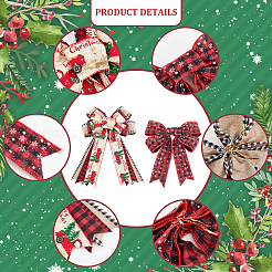 3 pièce de décoration d'affichage de nœud papillon en polyester de 2 styles&nbsp;DIY-CA0004-33