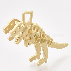 滑らかな表面の合金ペンダント  恐竜の骨  マットゴールドカラー  29x36x10mm  穴：3x4mm&nbsp;X-PALLOY-T067-69MG