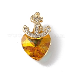 Настоящие 18-каратные позолоченные подвески из латуни с микропаве из прозрачного кубического циркония KK-C015-07G