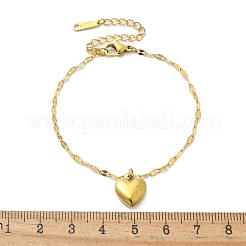 Браслеты-цепочки с подвесками из нержавеющей стали 304 BJEW-C084-04G