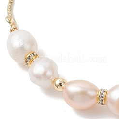 Браслеты-слайдеры из натуральных культивированных пресноводных жемчужин&nbsp;BJEW-JB13410