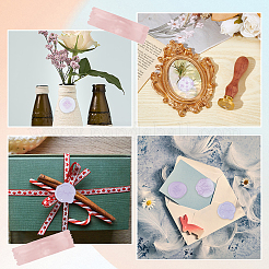 Полупрозрачные самоклеящиеся наклейки из ПВХ DIY-CP0009-54A