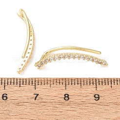 Pendientes trepadores de latón con circonitas cúbicas engastadas&nbsp;LS-KK-CBAA351-15G-01