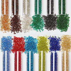 96g 12 couleurs 12/0 grade a perles de rocaille en verre rondes&nbsp;SEED-NB0002-09